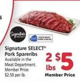 Safeway Signature SELECT Pork Spareribs offer