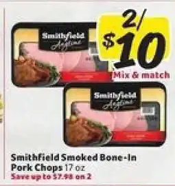 Winn Dixie Smithfield Smoked Bone-In Pork Chops offer