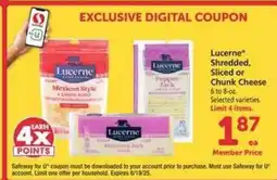 Safeway Lucerne Cheese offer