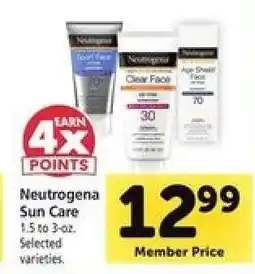 Safeway Neutrogena Sun Care offer