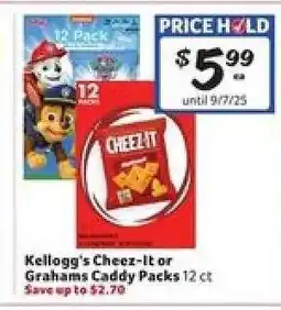 Winn Dixie Kellogg's Cheez-It or Grahams Caddy Packs offer