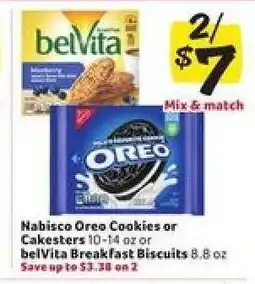 Winn Dixie Nabisco Oreo Cookies or Cakesters or belVita Breakfast Biscuits offer