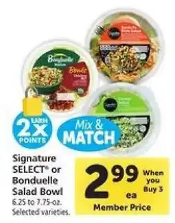 Safeway Signature SELECT or Bonduelle Salad Bowl offer