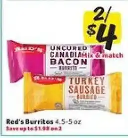 Winn Dixie Red's Burritos offer