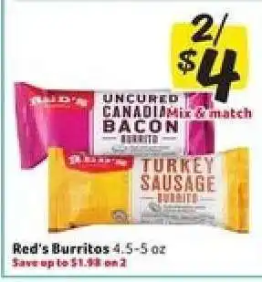 Winn Dixie Red's Burritos offer