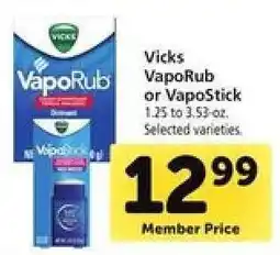 Safeway Vicks VapoRub or VapoStick offer