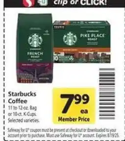 Safeway Starbucks Coffee offer