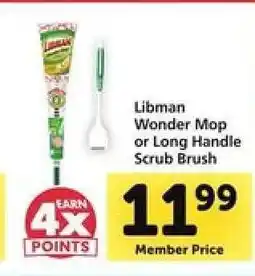 Safeway Libman Wonder Mop or Long Handle Scrub Brush offer