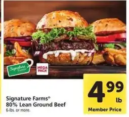 Safeway Signature Farms 80% Lean Ground Beef offer