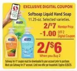 Safeway Softsoap Liquid Hand Soap offer