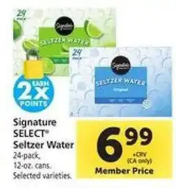 Safeway Signature SELECT Seltzer Water offer