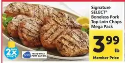 Safeway Signature SELECT Boneless Pork Top Loin Chops Mega Pack offer