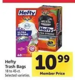 Safeway Hefty Trash Bags offer