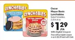 Kroger Oscar Mayer Basic Lunchables offer