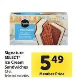 Safeway Signature SELECT Ice Cream Sandwiches offer