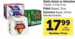 Safeway Stella Artois or Heineken offer