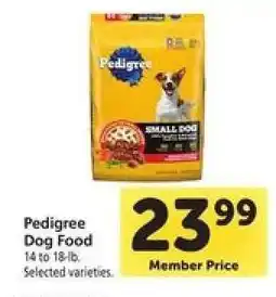 Safeway Pedigree Dog Food offer