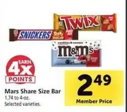 Safeway Mars Share Size Bar offer