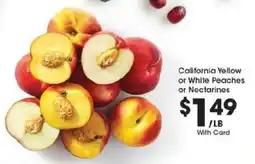 Kroger California Yellow or White Peaches or Nectarines offer