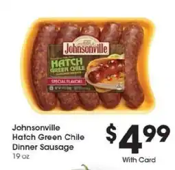 Kroger Johnsonville Hatch Green Chile Dinner Sausage offer