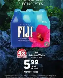 Safeway FIJI Artesian Water offer