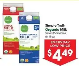 Kroger Simple Truth Organic Milk offer