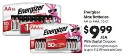 Kroger Energizer Max Batteries offer