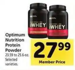 Safeway Optimum Nutrition Protein Powder offer