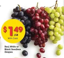 Kroger Red, White or Black Seedless Grapes offer