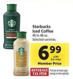 Safeway Starbucks Iced Coffee offer