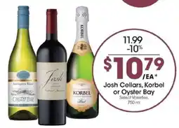 Kroger Josh Cellars, Korbel or Oyster Bay offer