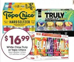 Kroger White Claw, Truly or Topo Chico offer