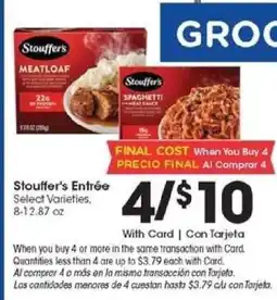 Kroger Stouffer's Entrée offer