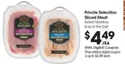 Kroger Private Selection Sliced Meat offer