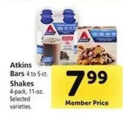 Safeway Atkins Bars/Shakes offer