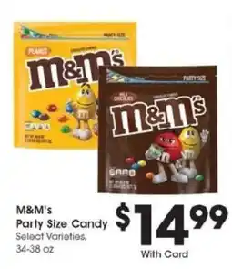 Kroger M&M's Party Size Candy offer