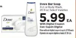 Food 4 Less Dove Bar Soap or Body Wash offer