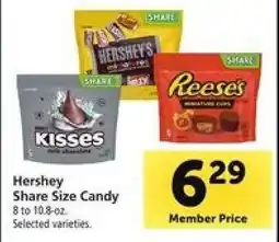 Safeway Hershey Share Size Candy offer