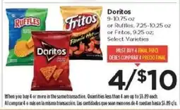 Food 4 Less Doritos, Ruffles or Fritos offer