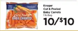 Food 4 Less Kroger Cut & Peeled Baby Carrots offer