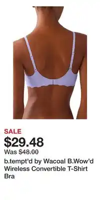 Nordstrom b.tempt'd by Wacoal B.Wow'd Wireless Convertible T-Shirt Bra offer