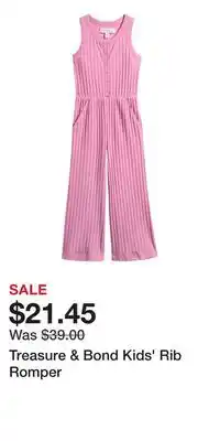 Nordstrom Treasure & Bond Kids' Rib Romper offer