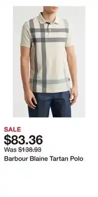 Nordstrom Barbour Blaine Tartan Polo offer