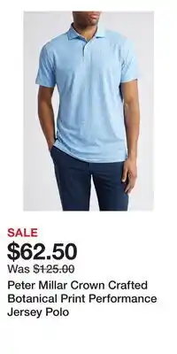 Nordstrom Peter Millar Crown Crafted Botanical Print Performance Jersey Polo offer