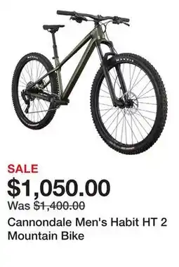 Dick's Sporting Goods Cannondale Men's Habit HT 2 Mountain Bike offer
