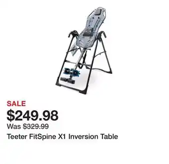 Dick's Sporting Goods Teeter FitSpine X1 Inversion Table offer