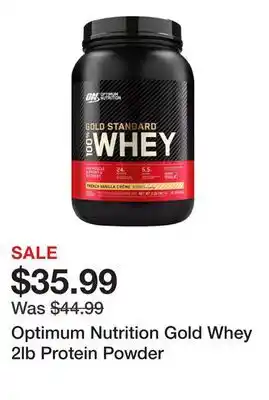 Dick's Sporting Goods Optimum Nutrition Gold Whey 2lb Protein Powder offer