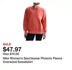 Dick's Sporting Goods Nike Women's Sportswear Phoenix Fleece Oversized Sweatshirt offer