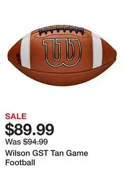 Dick's Sporting Goods Wilson GST Tan Game Football offer