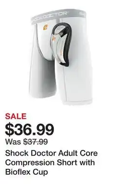 Dick's Sporting Goods Shock Doctor Adult Core Compression Short with Bioflex Cup offer